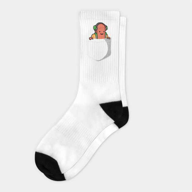 Pocket Hot Dog Dancing HotDog Filter Meme Socks by dumbshirts