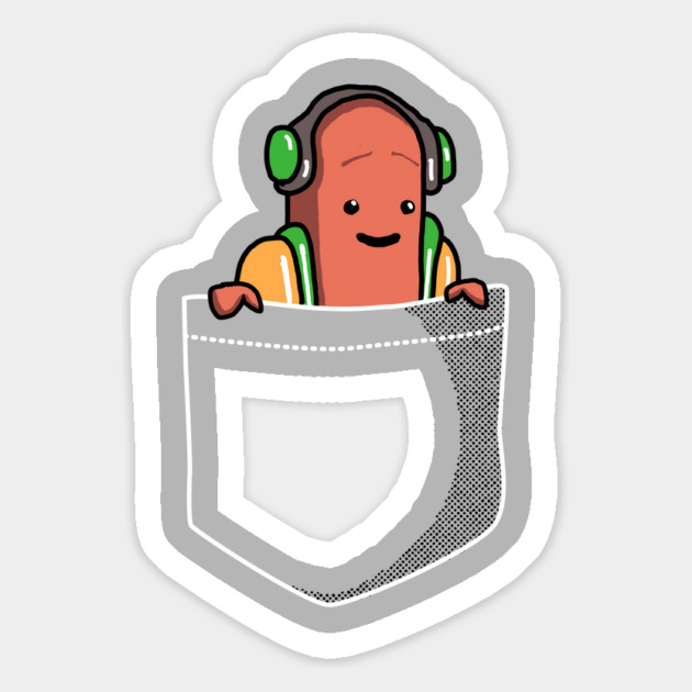 Pocket Hot Dog Dancing HotDog Filter Meme Magnet by dumbshirts