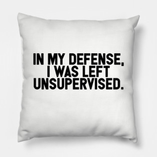 I Was Left Unsupervised Pillow