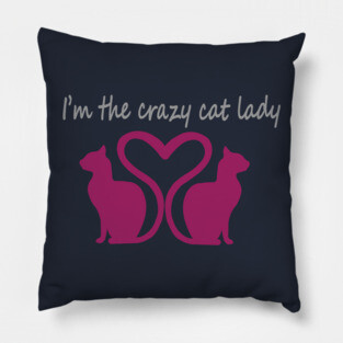 crazy cat lady Pillow