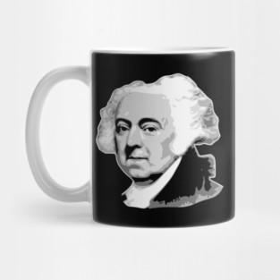 John Adams Black and White Mug