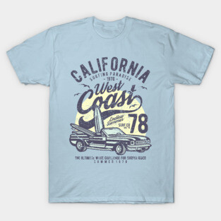 California Surfing Paradise West Coast Endless Summer T-Shirt
