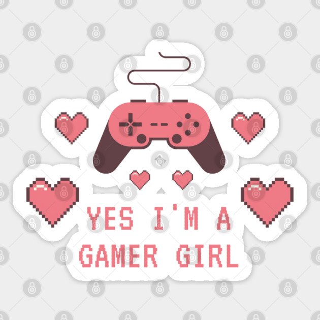 Yes i'm a gamer girl Sticker by Tshirtiz