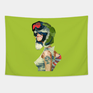 The Girl Who Loved Tanks Tapestry