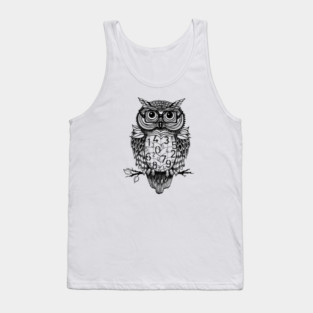 Wise Owl Sketch Tank Top