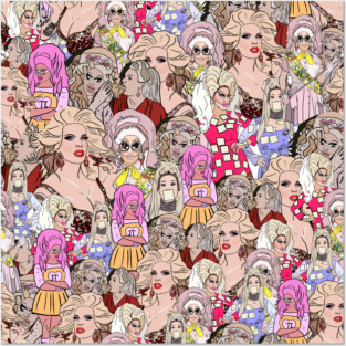 Katya and trixie pattern Posters and Art