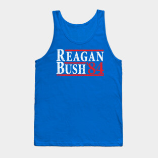 Reagan Bush '84 | Vintage Style Conservative Republican GOP Tank Top