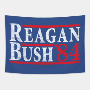 Reagan Bush '84 | Vintage Style Conservative Republican GOP Tapestry