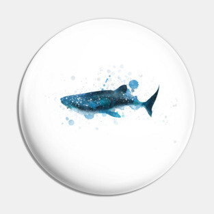 Whale Shark Watercolor Pin