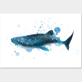 Whale Shark Watercolor Posters and Art