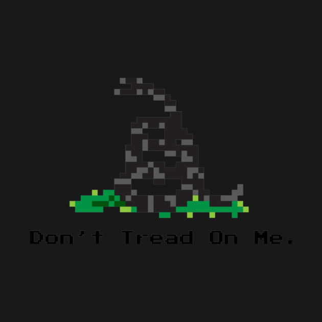 8-bit Don't Tread On Me Retro Gaming Tee by calebprue