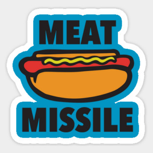 Hot Dog Meat Missile Sticker