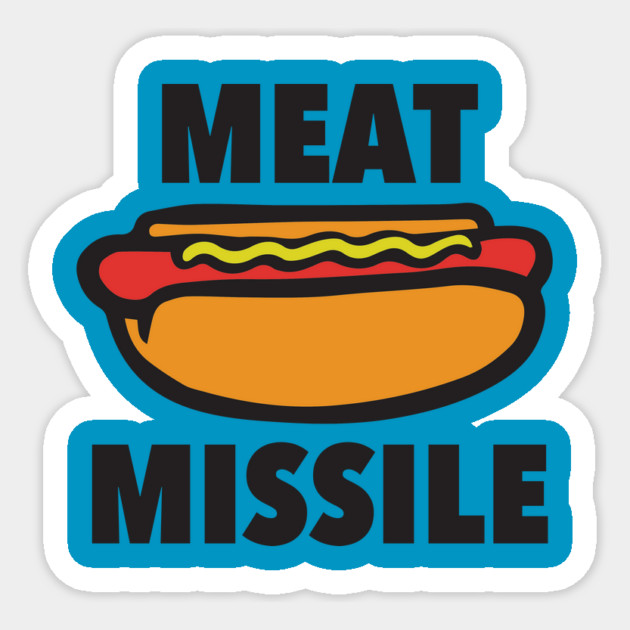 Hot Dog Meat Missile Sticker by stayfrostybro