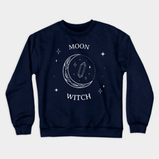 Moon Witch Modern Witchcraft Wicca Pagan Spell Crewneck Sweatshirt