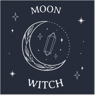 Moon Witch Modern Witchcraft Wicca Pagan Spell Posters and Art