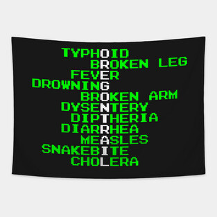 Oregon Trail - Ways to Die in the West Tapestry