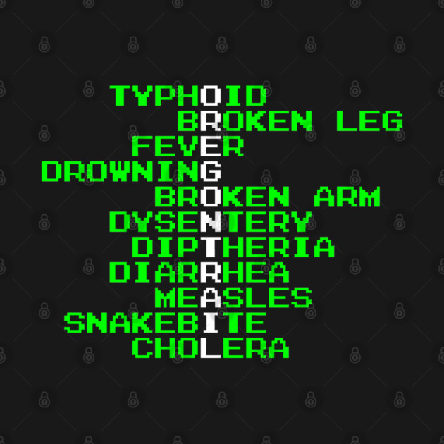 Oregon Trail - Ways to Die in the West by everyplatewebreak tees