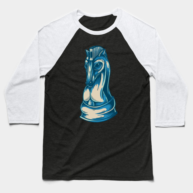 Chess Knight - Gift for chess player Baseball T-Shirt by Quirky Design
