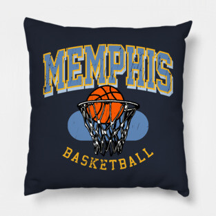 Vintage Memphis Basketball Pillow