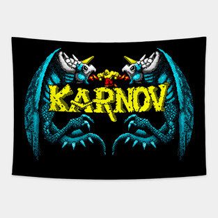 Karnov 8 Bit Pixel Art Tapestry