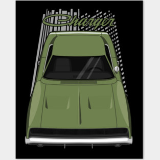 Dodge Charger 1968 - Green Posters and Art