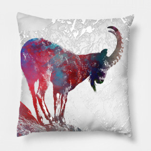 Alpine ibex Pillow