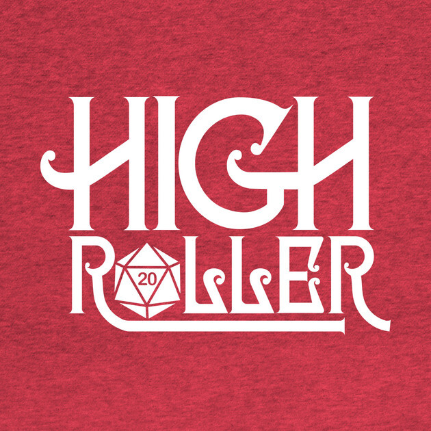 Dungeons and dragons High Roller - Crit Hit D20 Dice Tee by RetroReview