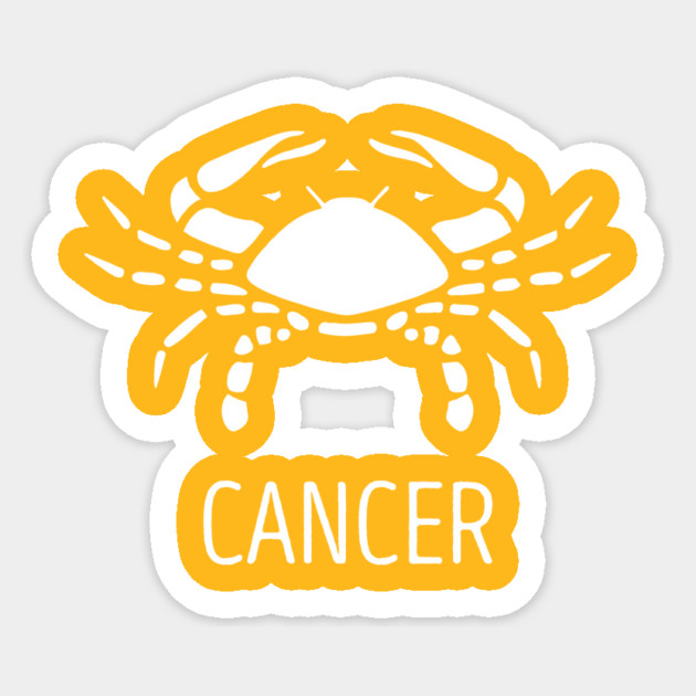 Astrological Zodiac Tee Shirts - Cancer the Crab Sticker by Nonstop Shirts