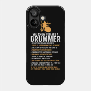 You're A Drummer If Funny Drum Lover Gift Drummer Phone Case
