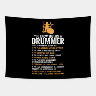 You're A Drummer If Funny Drum Lover Gift Drummer Tapestry