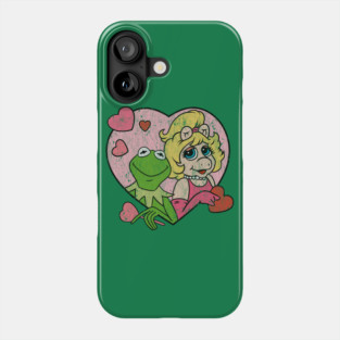 Distressed kermit and miss piggy Phone Case