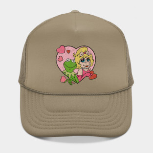 Distressed kermit and miss piggy Hat