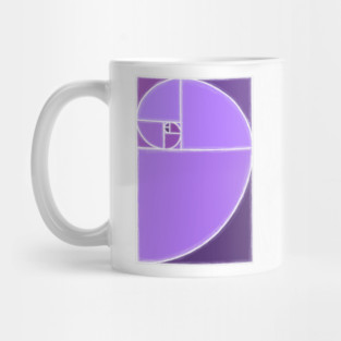 purple color gradient fibonacci sequence Mug