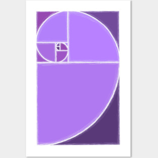 purple color gradient fibonacci sequence Posters and Art