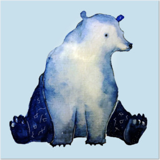 blue bear Posters and Art