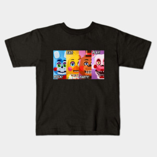 Rock Eat Party Play Banner Kids T-Shirt