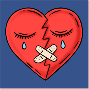 Broken heart Posters and Art