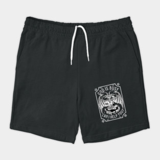 God Is Busy Can I Help You? - Baphomet Occult Gift Shorts