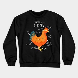 Anatomy of a Chicken Crewneck Sweatshirt