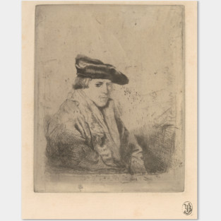 Young Man, Seated, in a Velvet Beret, after Rembrandt Posters and Art