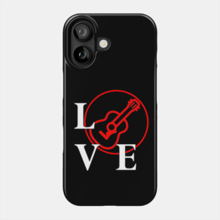 I love to play Guitar for Guitar player music lover Phone Case