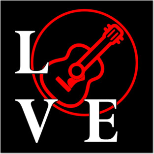 I love to play Guitar for Guitar player music lover Posters and Art