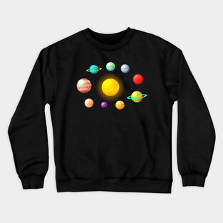 Planets Around The Sun Crewneck Sweatshirt