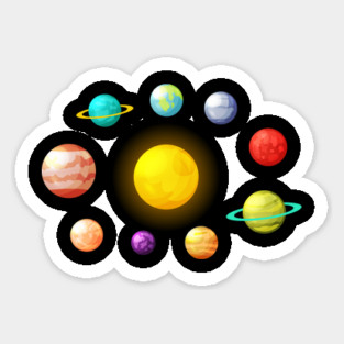 Planets Around The Sun Sticker