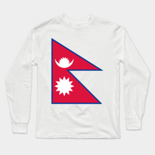 Flag of Nepal Long Sleeve T-Shirt