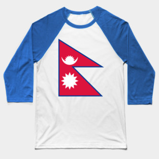Flag of Nepal Baseball T-Shirt