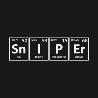 Sniper (Sn-I-P-Er) Periodic Elements Spelling T-Shirt