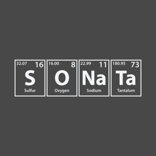 Sonata (S-O-Na-Ta) Periodic Elements Spelling T-Shirt