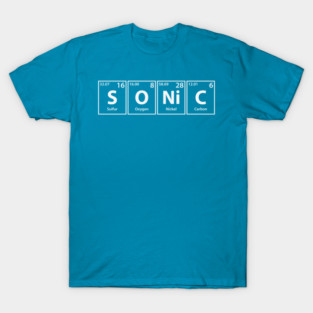 Sonic (S-O-Ni-C) Periodic Elements Spelling T-Shirt