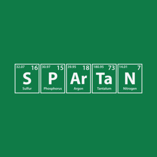 Spartan (S-P-Ar-Ta-N) Periodic Elements Spelling T-Shirt